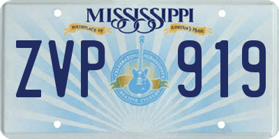 MS license plate ZVP919