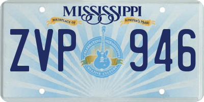 MS license plate ZVP946