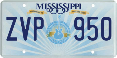 MS license plate ZVP950