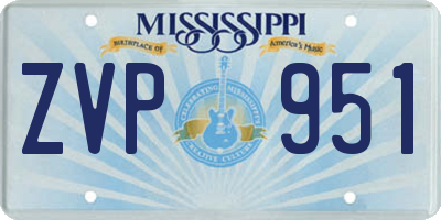 MS license plate ZVP951