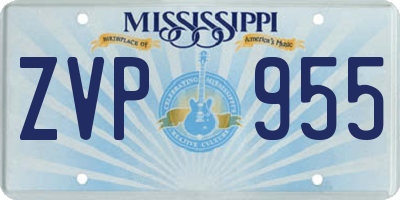 MS license plate ZVP955