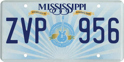 MS license plate ZVP956