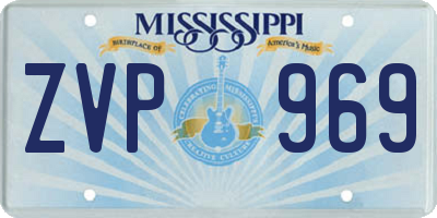 MS license plate ZVP969