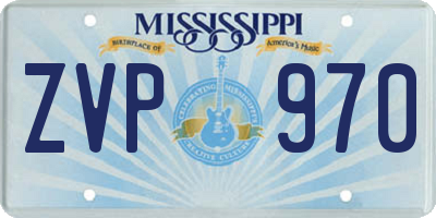 MS license plate ZVP970