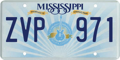 MS license plate ZVP971