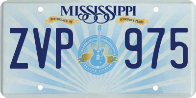 MS license plate ZVP975