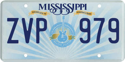 MS license plate ZVP979