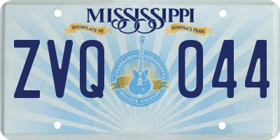 MS license plate ZVQ044