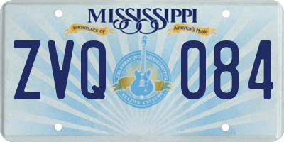 MS license plate ZVQ084
