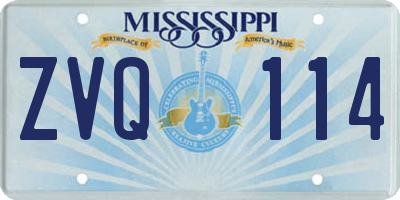 MS license plate ZVQ114