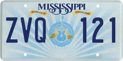 MS license plate ZVQ121