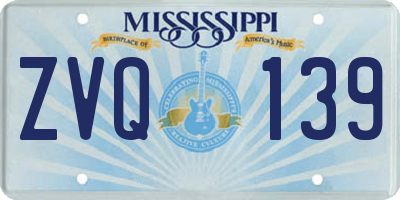 MS license plate ZVQ139