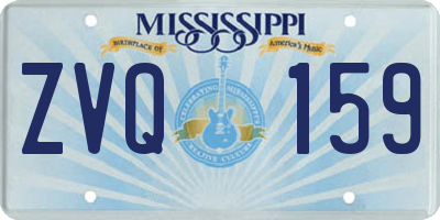 MS license plate ZVQ159