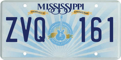 MS license plate ZVQ161