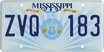 MS license plate ZVQ183