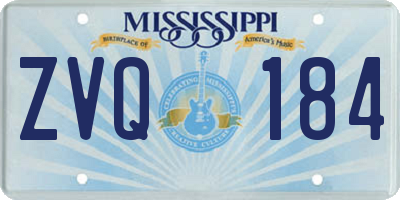 MS license plate ZVQ184
