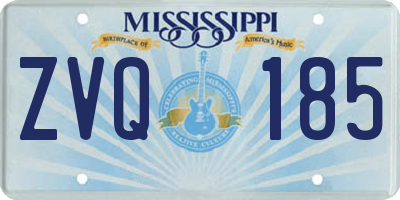 MS license plate ZVQ185