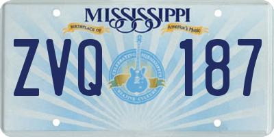 MS license plate ZVQ187