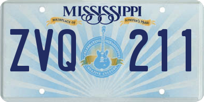 MS license plate ZVQ211