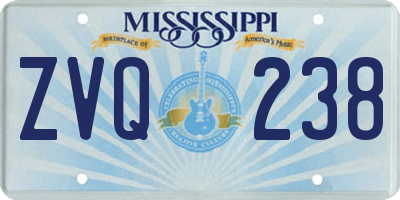 MS license plate ZVQ238