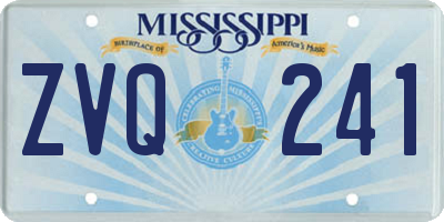 MS license plate ZVQ241