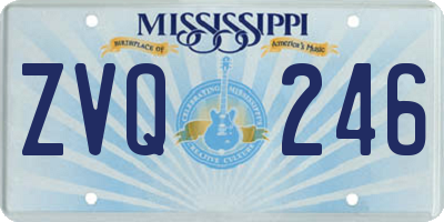 MS license plate ZVQ246