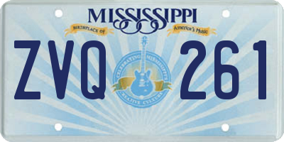 MS license plate ZVQ261