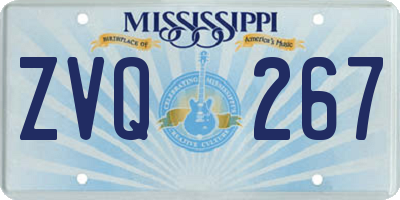 MS license plate ZVQ267