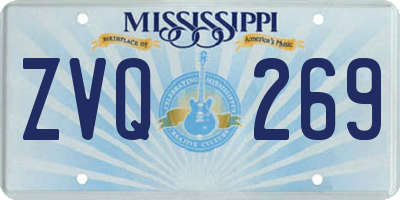 MS license plate ZVQ269