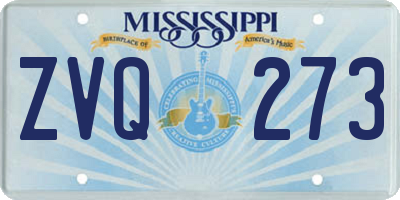 MS license plate ZVQ273