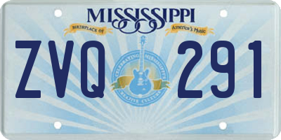 MS license plate ZVQ291