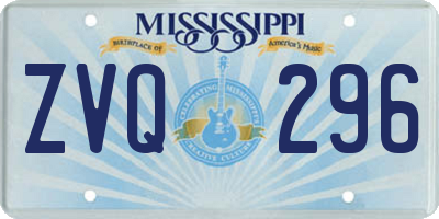 MS license plate ZVQ296