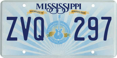 MS license plate ZVQ297