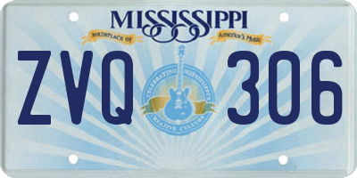 MS license plate ZVQ306
