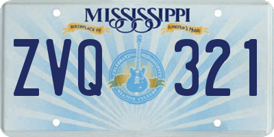 MS license plate ZVQ321