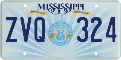 MS license plate ZVQ324