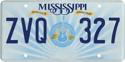 MS license plate ZVQ327