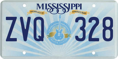 MS license plate ZVQ328