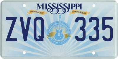 MS license plate ZVQ335