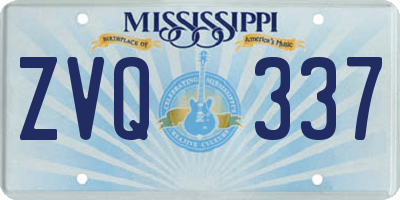 MS license plate ZVQ337
