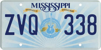 MS license plate ZVQ338