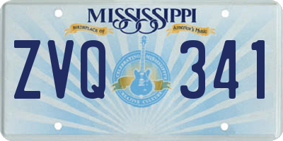 MS license plate ZVQ341