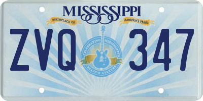 MS license plate ZVQ347