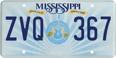MS license plate ZVQ367