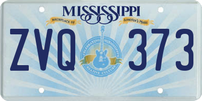 MS license plate ZVQ373