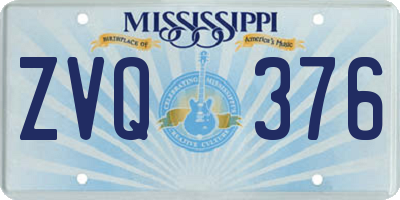 MS license plate ZVQ376