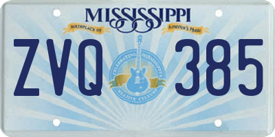 MS license plate ZVQ385