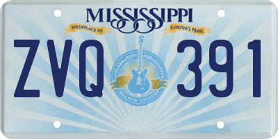 MS license plate ZVQ391