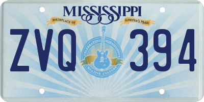 MS license plate ZVQ394