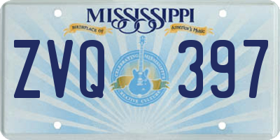 MS license plate ZVQ397